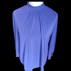 7th Ave NY&CO deep purple Classic Blouse quarter sleeves NWOT size XL